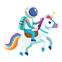Download Astronaut Riding Unicorn Cartoon Vector Icon Illustration Eps File For Design.