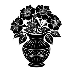 Download Petunia Vase Vector Art Illustration Eps File For Design.