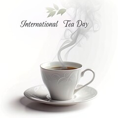 Obraz premium Minimalist Elegance in a Cup: Honoring International Tea Day
