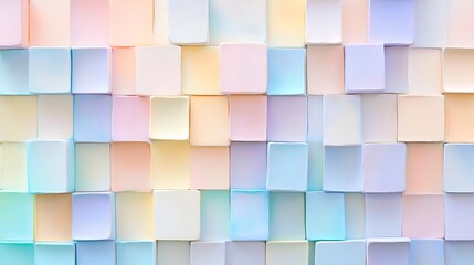 Light pastel squares arranged in a delicate mosaic 