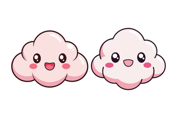 cute cloud silhouette vector
