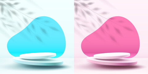 Space with shadow from plant on wall, scene with bright light from the window. Vector illustration