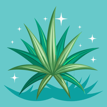 Download Water Stargrass Plant Vector Eps File For Design.