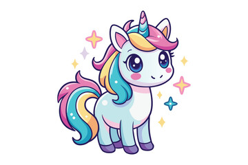 cute unicorn silhouette vector