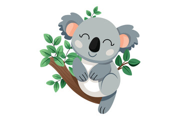 cute koala silhouette vector