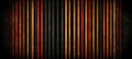 Vertical striped pattern in warm, dark colors with distressed texture