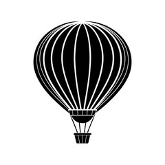 Obraz premium Download Hot Air Balloon Silhouette Vector Art Illustration Eps File For Design.