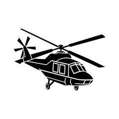 Download Helicopter Silhouette  Vector Art Illustration Eps File For Design.