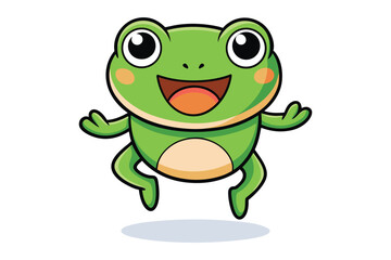 cute frog silhouette vector
