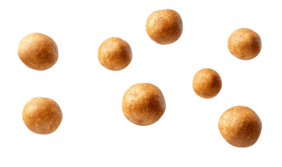 Fototapeta premium Realistic Ghanan Bofrot Sweet Dough Balls Isolate on Transparent Background, cutout, png