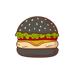 Hand-Drawn Burger Illustration