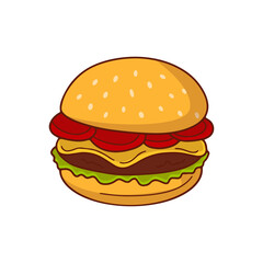 Hand-Drawn Burger Illustration