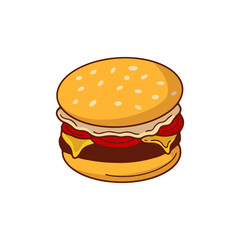 Hand-Drawn Burger Illustration