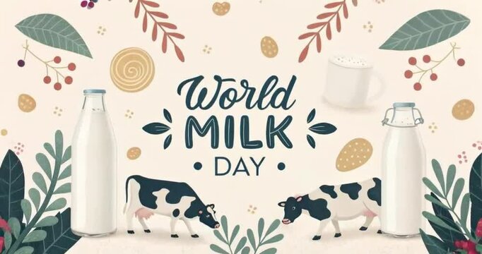 cow and milk for a world milk day