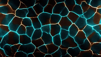 Intricate blue and black textured backdrop featuring glowing lines inspired by natural elements