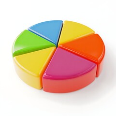 Fototapeta premium Colorful pie chart graphic