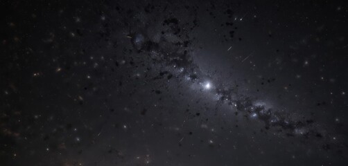 Obraz premium Twinkling stars scattered across a deep black galaxy , dark matter, black background