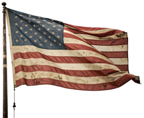 Flag of usa retro vintage old waving PNG