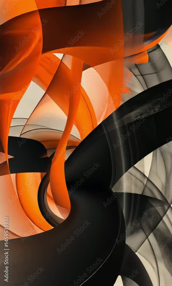 Aufkleber exploring dynamic abstract art with vibrant hues in a creative composition showcasing fluid movement
