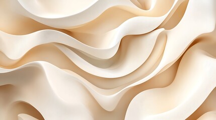 Obraz premium Light-colored abstract waves with smooth geometry 