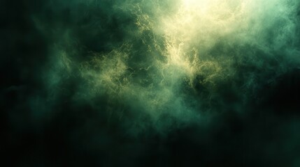 Dark, swirling clouds, ethereal glow