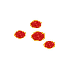 Pepperoni pizza vector illustration 