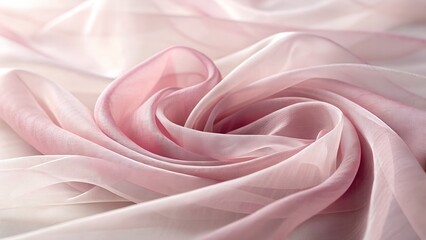 Obraz premium Close-up of a soft pink rose with delicate petals, showcasing its beauty and texture in a natural bloom