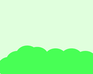 Obraz premium green cloud from below on a light background , banner,