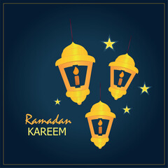 Hanging Lanterns Art. Vector