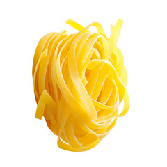 Uncooked Fettuccine Pasta Nest Cutout PNG for Food Design