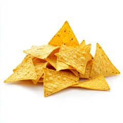 Pile of triangular tortilla chips (3)