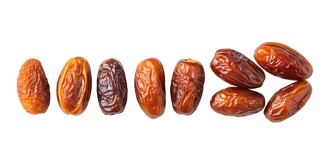 collection of sweet date fruits isolated