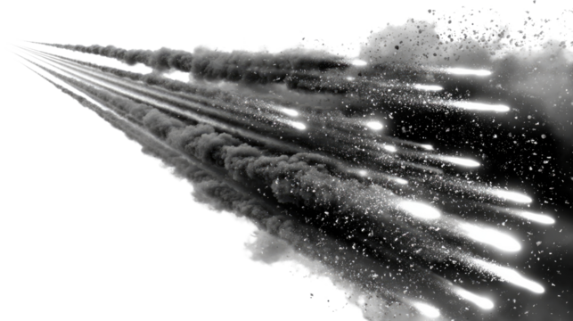 Fiery Celestial Display: Witness a breathtaking display of celestial fireworks as celestial objects streak across the atmosphere, a dramatic and awe-inspiring sight.