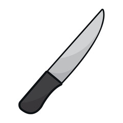 Kitchen knife sharp blade. Vector