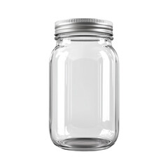 empty glass jar silver lid