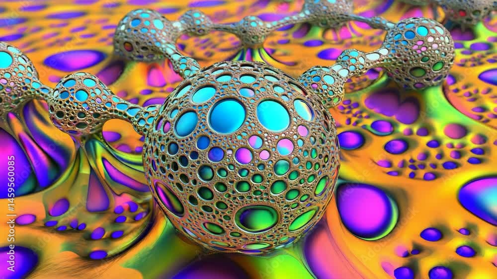 Poster vibrant colorful abstract background featuring dynamic patterns and eye-catching visual elements