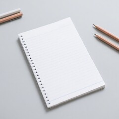 Blank white lined paper, notebook page texture,