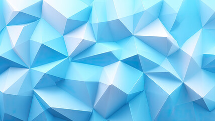 Soft icy blue geometric background with low poly design
