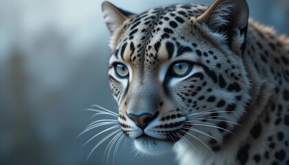 Obraz premium Majestic Leopard Close Up Wild Cat Portrait Spots Fur Eyes Wildlife Photography