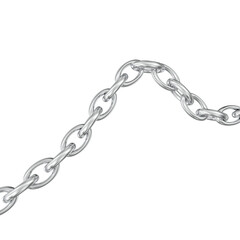 Fototapeta premium chain isolated on silver