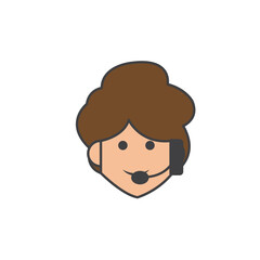 Customer service woman. Vector