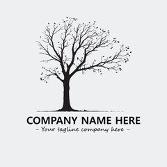 Obraz premium Tree Silhouette Logo Company Design Illustration Vector Graphic Image