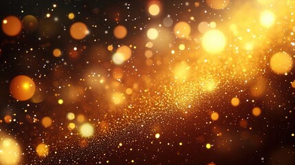 Fototapeta premium Golden, glittering bokeh background
