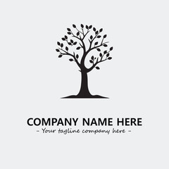 Tree Silhouette Logo Company Design Illustration Vector Graphic Image