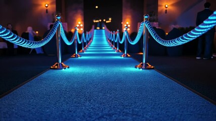 Illuminated pathway at event with elegant decor