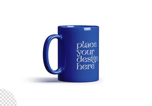 Realistic Ceramic Mug Mockup Isolated