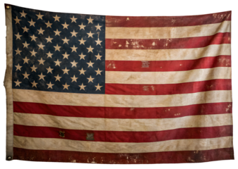 USA flag American flag retro vintage old png 