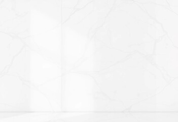 Clean, bright white marble wall texture ideal for product display, digital art, white marble