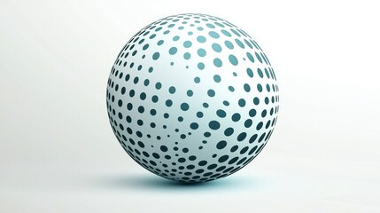 Sphere with a subtle, textured, dotted pattern