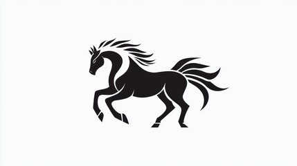 Running horse silhouette